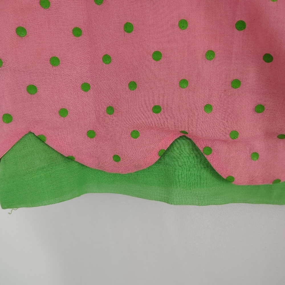 Vintage 60s Homemade Weekend Pink Watermelon Polka Dot Mini Dress Mod Go Go - Picture 4 of 9